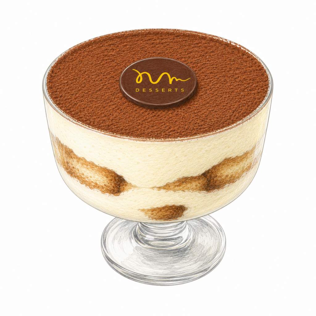 Tiramisu s mascarpone crémeux, savoiardi a espressem – NM DESSERTS