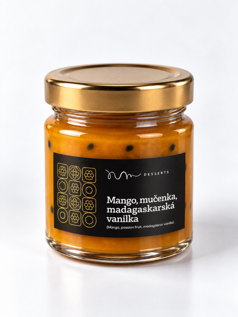 Džem Tropical mango, mučenka a madagaskarská vanilka NM DESSERTS